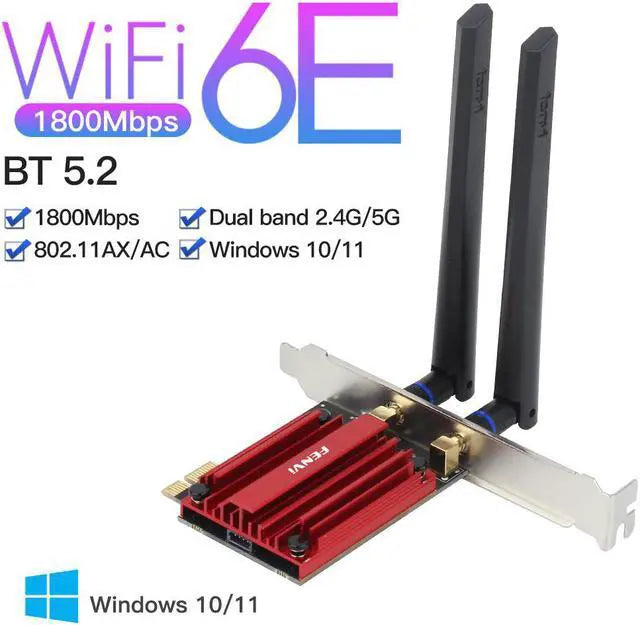 FENVI FV-AX1800 PCIe Wi-Fi Card – Wi-Fi 6 1800 Mbps • Bluetooth 5.2